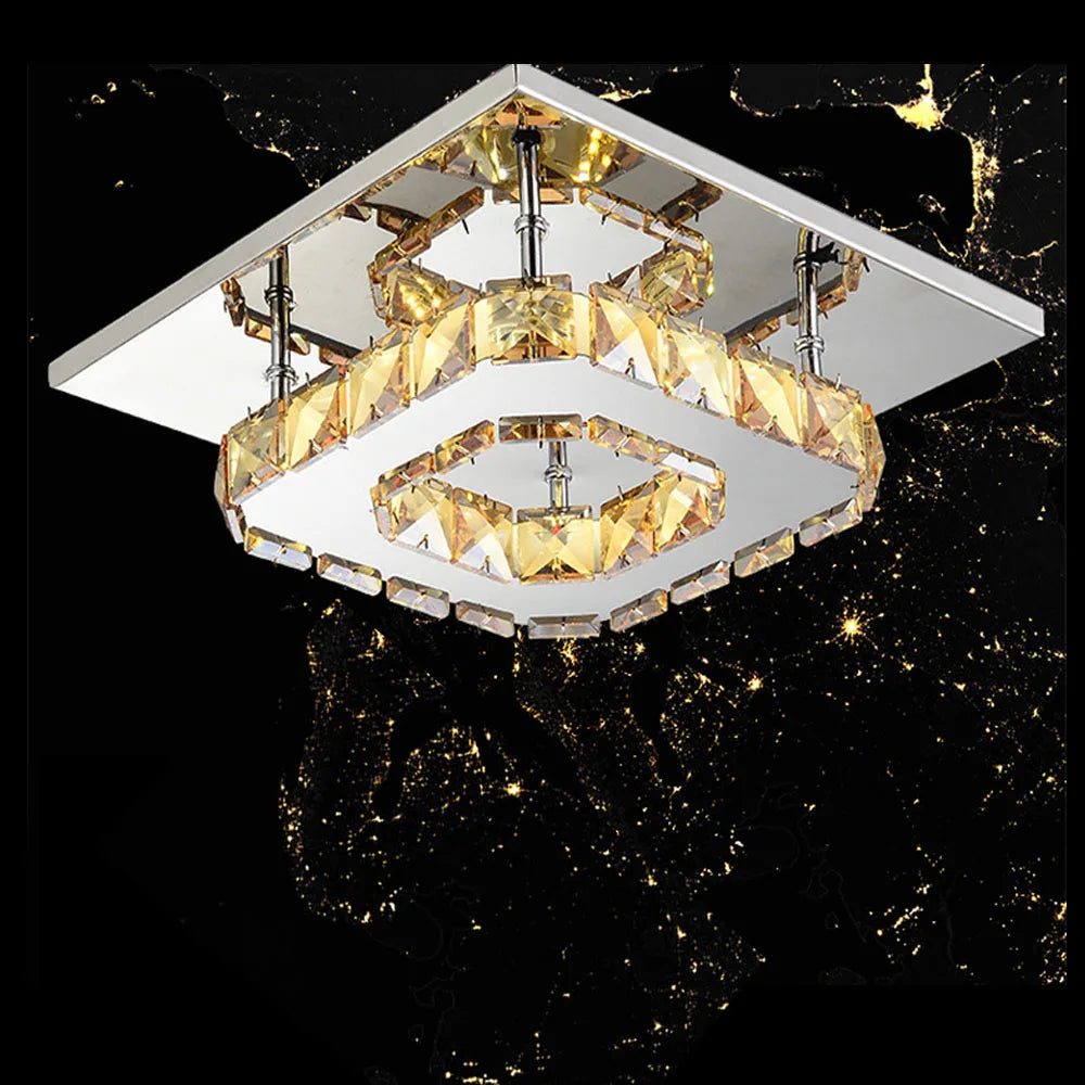 Afralia™ LED Crystal Ceiling Chandelier for Home Decor in Modern Nordic Style