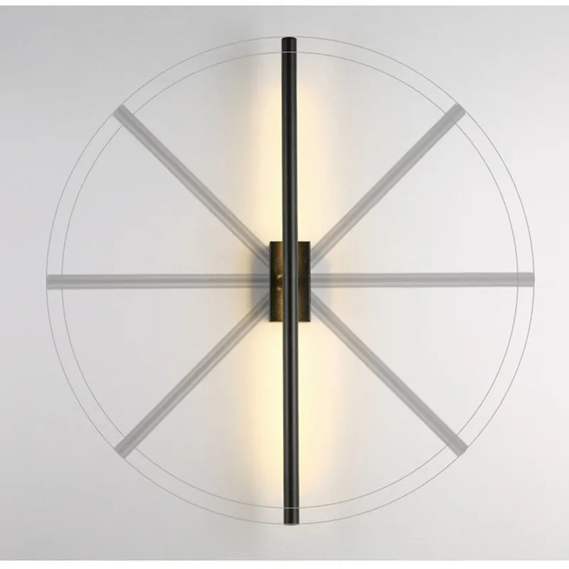 Afralia™ Linear Metal Tubes LED Wall Light Gold for Modern Living Room & Bathroom Mirrors
