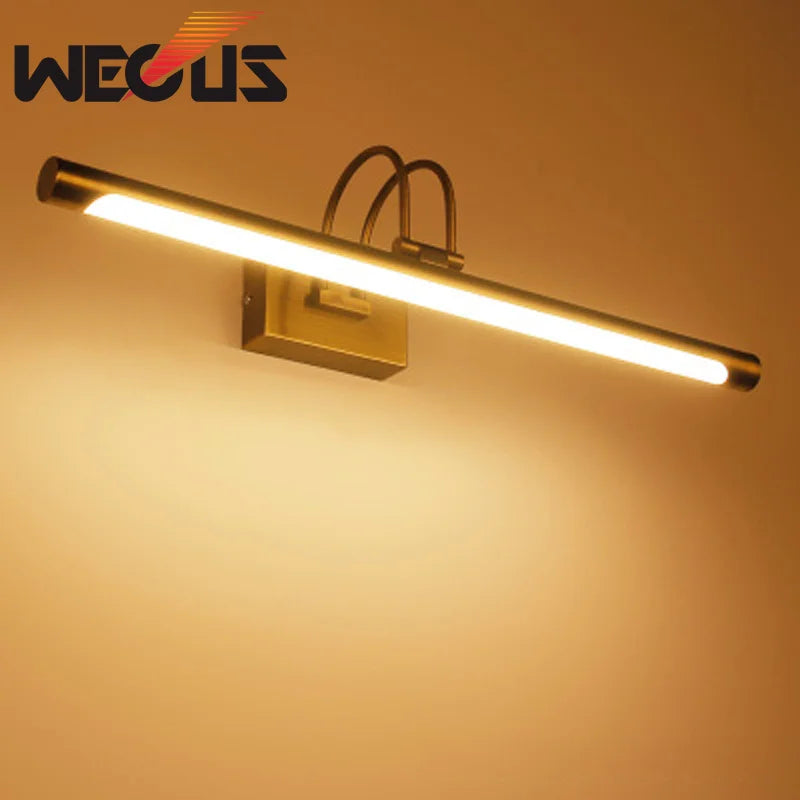 Afralia™ Brushed Bronze Led Bathroom Vanity Light for Over Mirror Cabinet