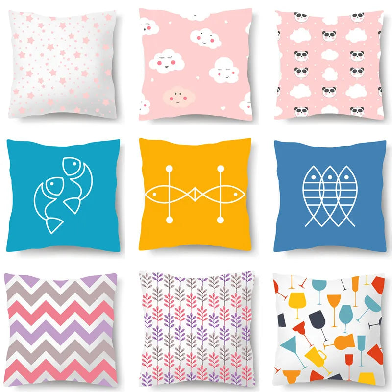 Afralia™ Geometric Pattern Pillow Case 45*45cm
