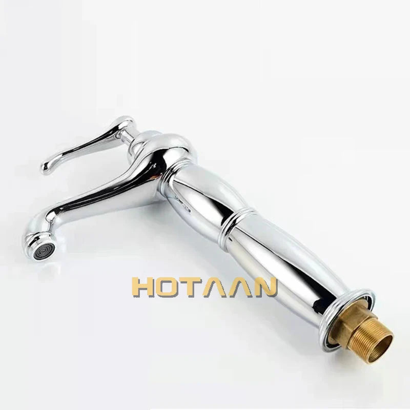 Afralia™ Chrome Brass Tall Bathroom Faucet Mixer - Luxury European Design - YT-5026-C