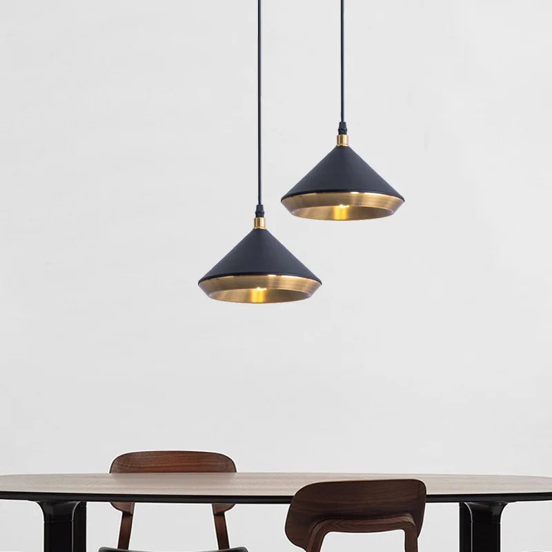 Afralia™ Shear Metal Pendant Light: LED Nordic Farmhouse Lighting for Home Decor