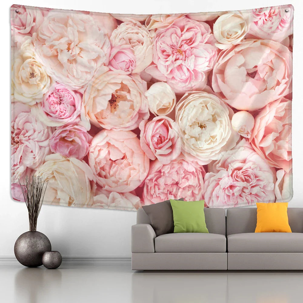 Afralia™ Flower Plant Tapestry Wall Hanging Bohemian Hippie Tapiz Room Decor