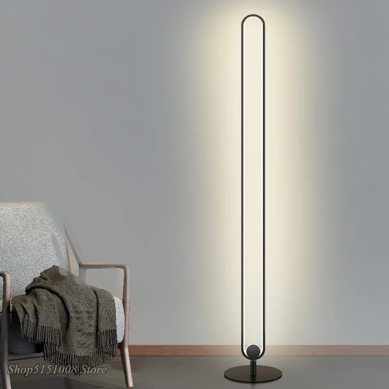 Afralia™ Metal LED Floor Lamp for Modern Living Room, Dimmable Standing Light