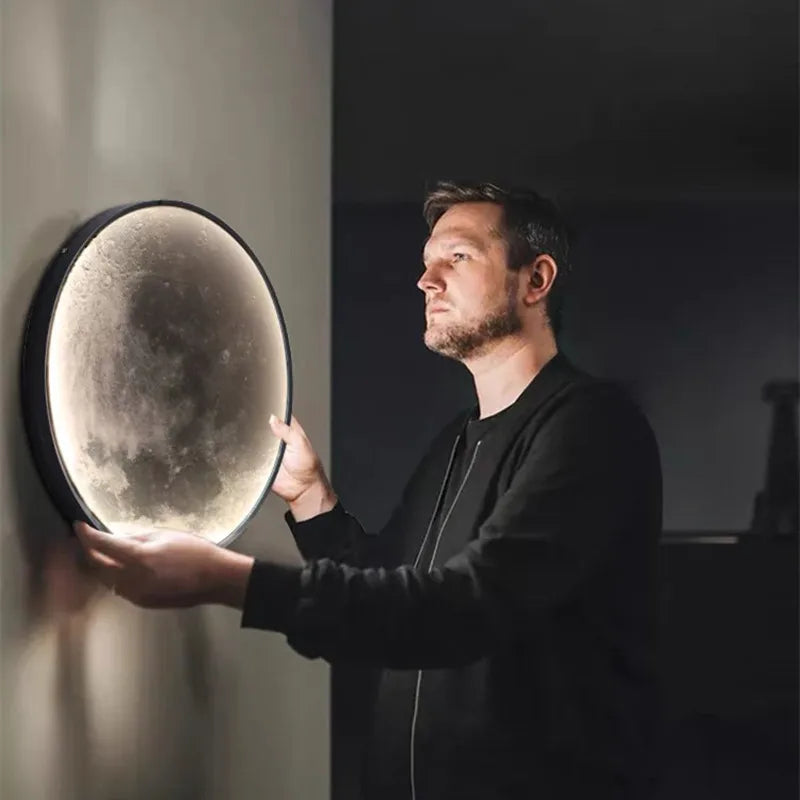 Afralia™ LED Moon Wall Lamp: Modern, Nordic, Minimalist, Bedroom, Living Room Decor
