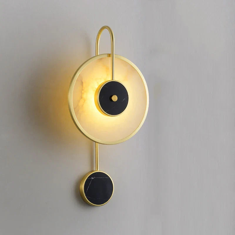 Afralia™ Marble Wall Sconce Lamp 5W LED Minimalis Nordic Bedroom Living Room Luxury Decor