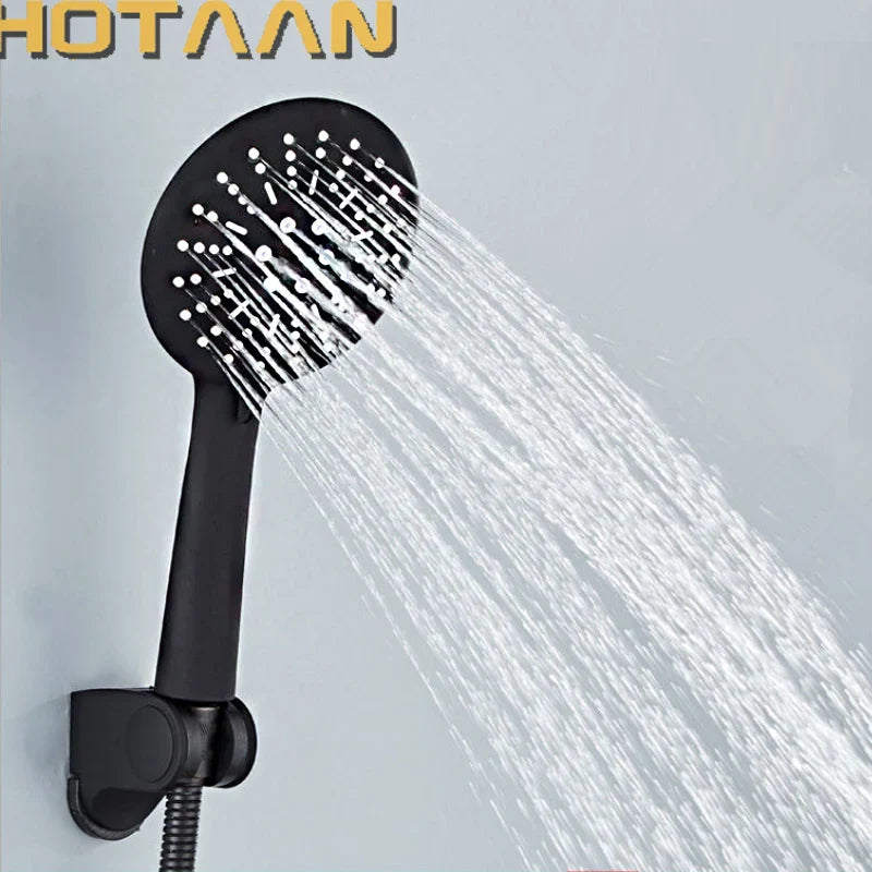 Afralia™ Matte Black Round Shower Head for Water Saving and Luxurious Bath Experience.