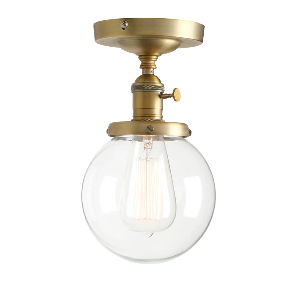 Afralia™ Globe Glass Wall Lamp: Modern Sconce Vintage Light for Home Decor