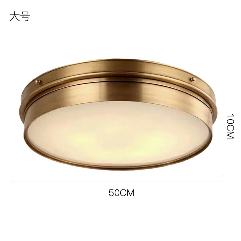 Afralia™ Brass LED Ceiling Lights - Modern Home Lighting Flush Mount Luminaire