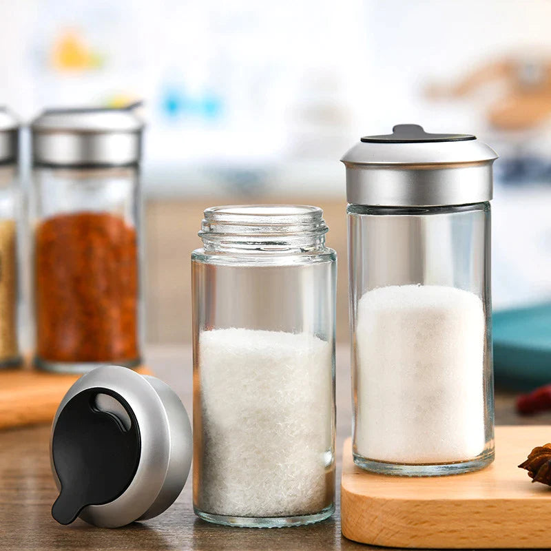 Afralia™ Rotating Spice Jar Seasoning Shaker Salt Sugar Storage Container