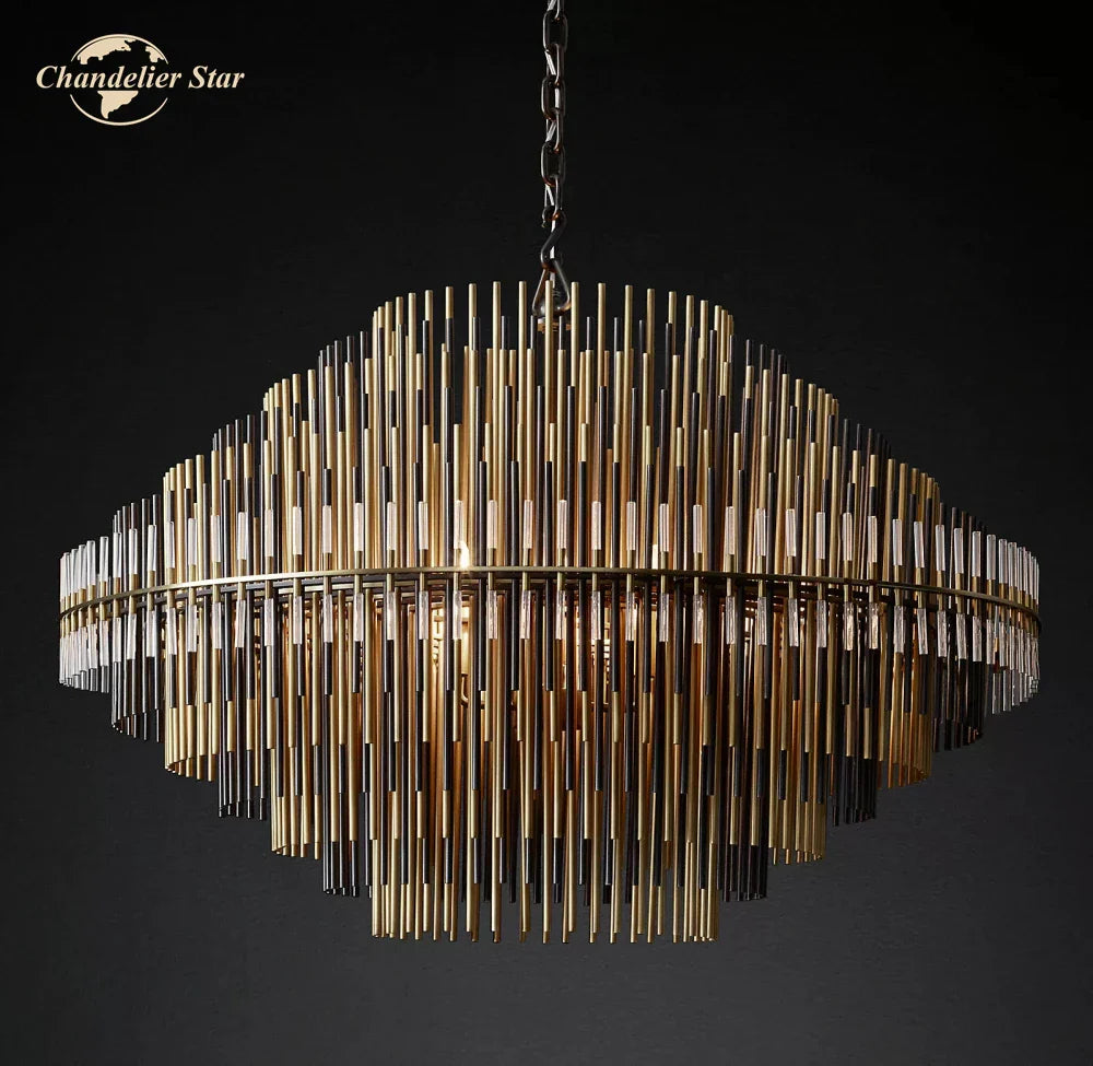 Afralia™ Emile Round LED Chandelier for Dining & Living Room Lighting