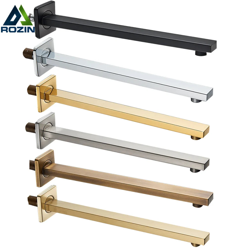 Afralia™ Gold Stainless Steel Shower Arm & Head Holder Wall Mount Fixed Pipe