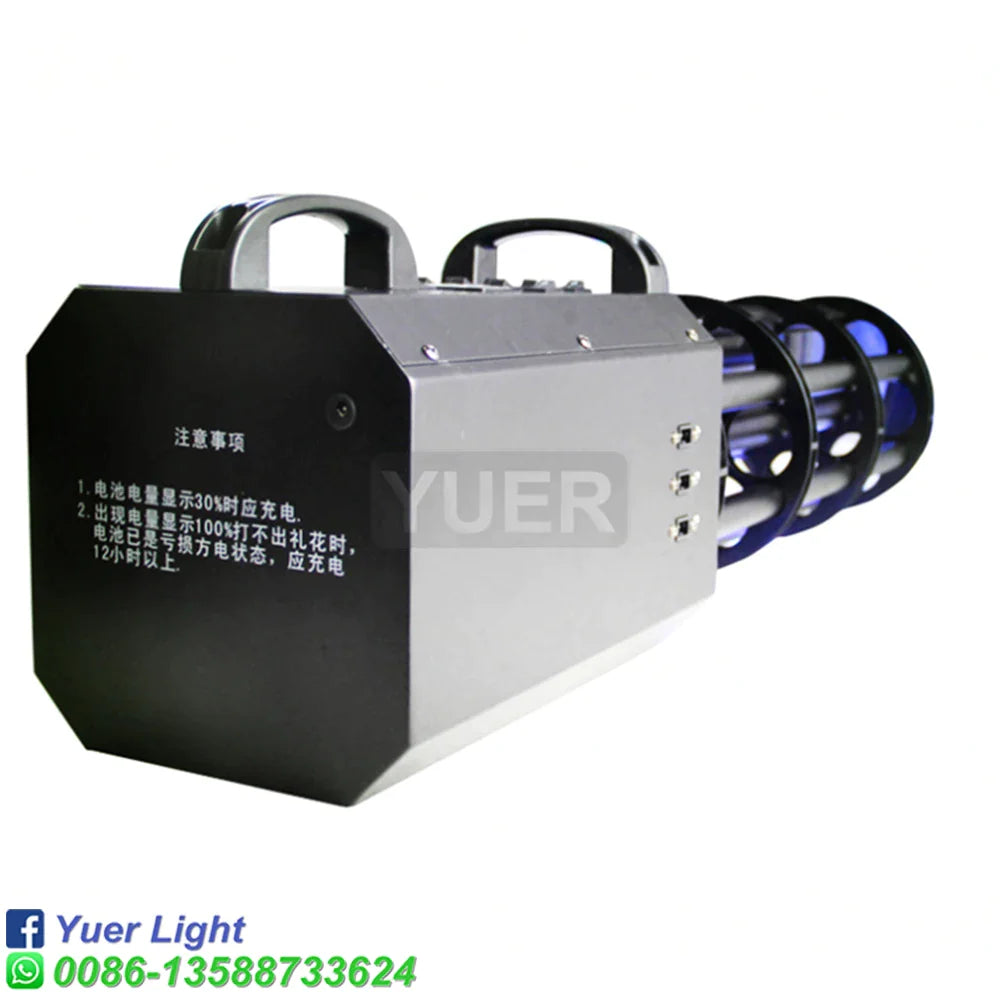 Afralia™ LED Firework Cannon Six Head Salute Machine for Stage Party Celebration