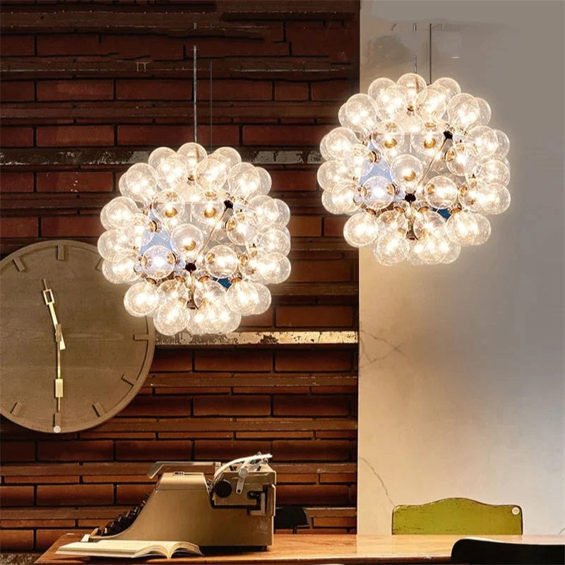 Afralia™ Glass Bubble LED Hanging Lamp for Bedroom Living Room Bar Vil