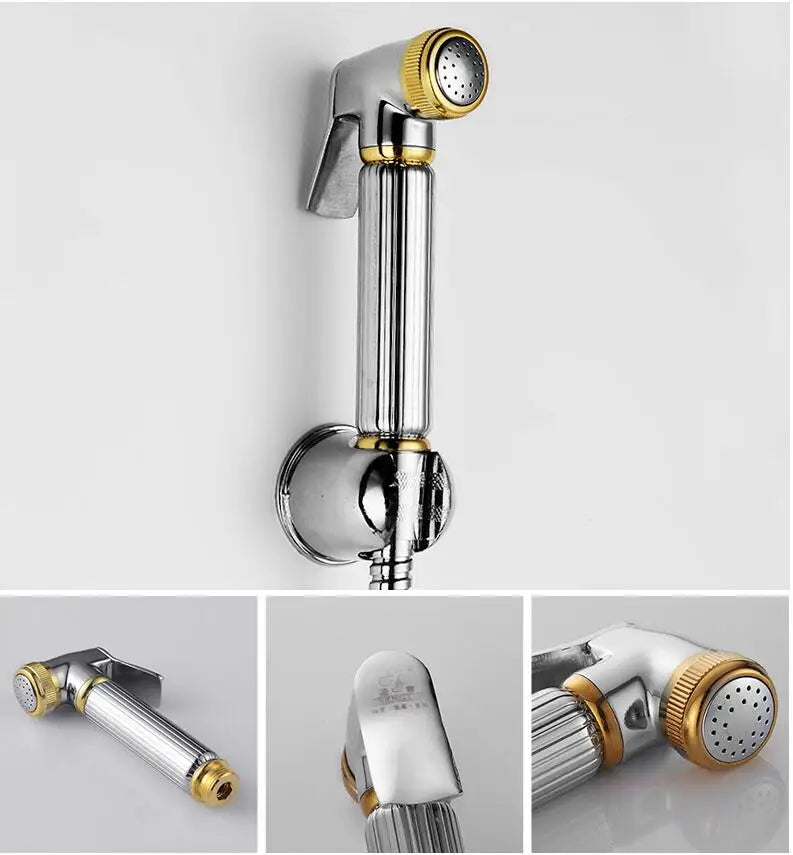 Afralia™ Brass Handheld Bidet Sprayer Set for Bathroom Faucet - Shower Gun Kit