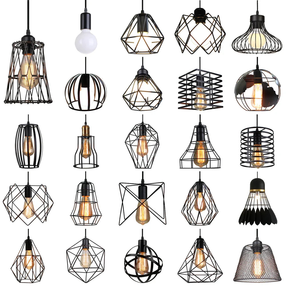 Afralia™ LED Pendant Lights Vintage Hanging Lamp Industrial Ceiling Fixture E27