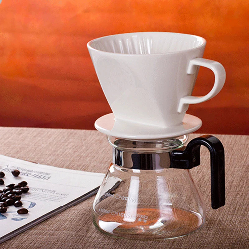 Afralia™ Ceramic Coffee Filter Cup: Reusable, Durable Hand Brewed Drip Funnel for Delicious Coffee