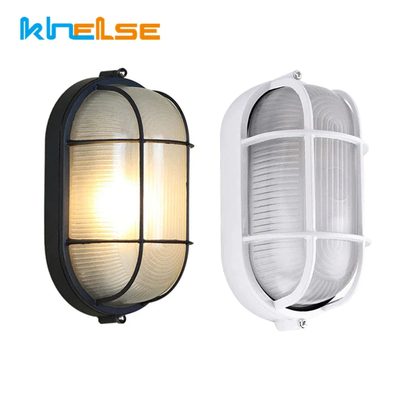 Afralia™ Outdoor LED Waterproof Wall Lamp Vintage E27 Garden Ceiling Sconces, Porch Home Wall Lighting Luminaire