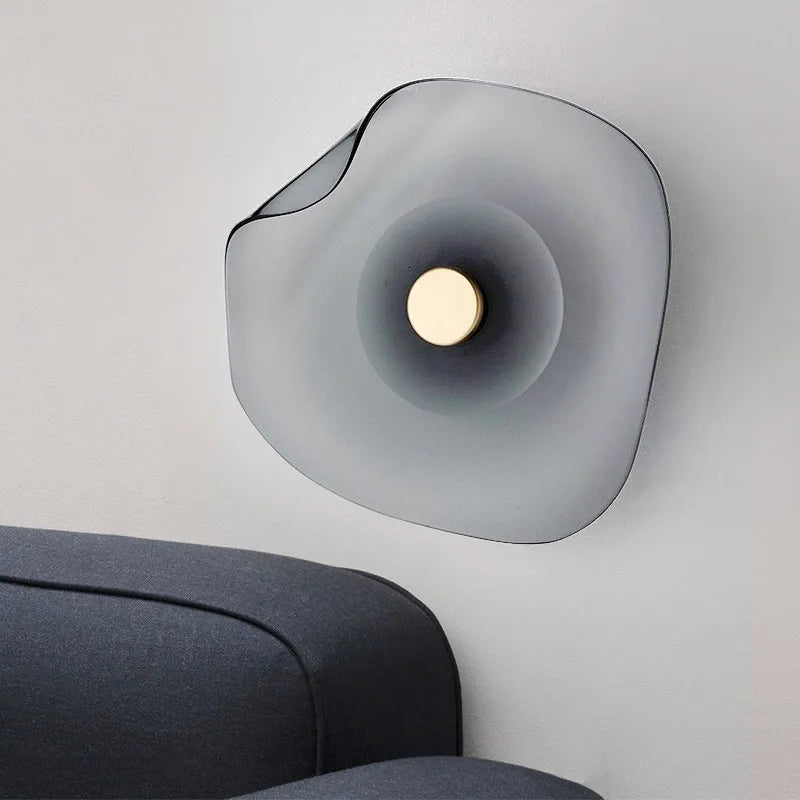 Afralia™ Nordic LED Glass Wall Lamp for Living Room Bedroom Study Corridor