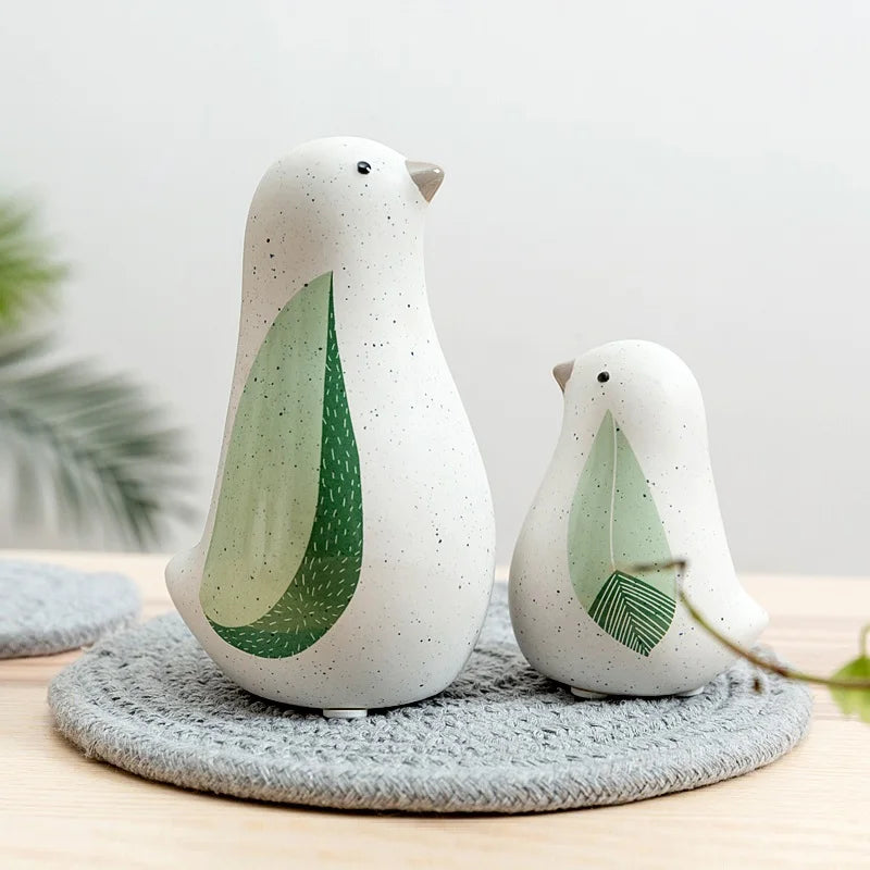 Afralia™ Chinese Bird Figurines: Modern Ceramic Sculptures for Home Decor & Wedding Gifts