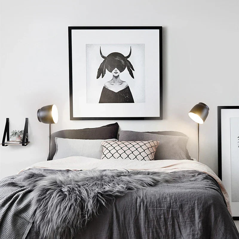 Afralia™ LED Wall Lamp with E14 Light Source and Switch for Indoor Illumination