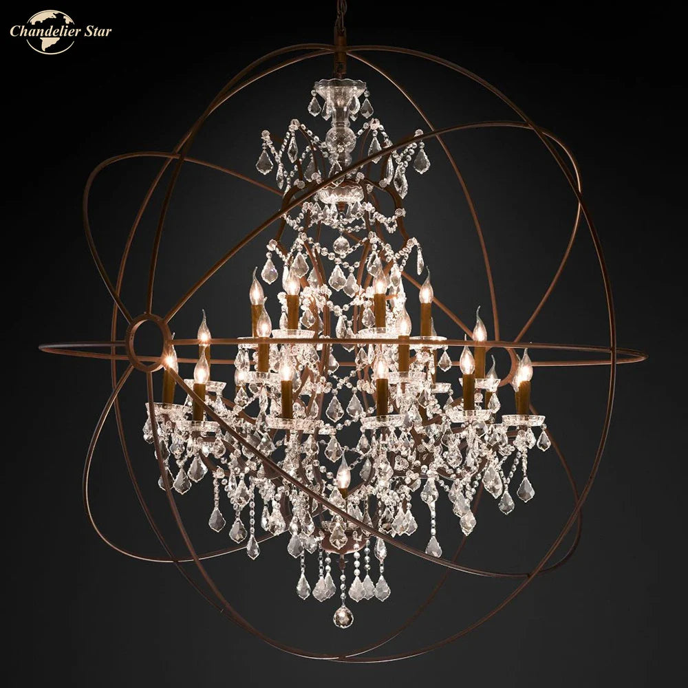 Afralia™ Crystal LED Chandelier: Contemporary Orb Pendant Light for Home Decor