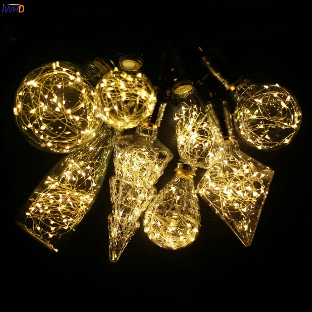 Afralia™ LED Edison Bulb Lamp Warm White Vintage Decor Art Retro Light