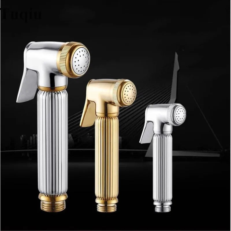 Afralia™ Brass Handheld Bidet Sprayer Set for Bathroom Faucet - Shower Gun Kit