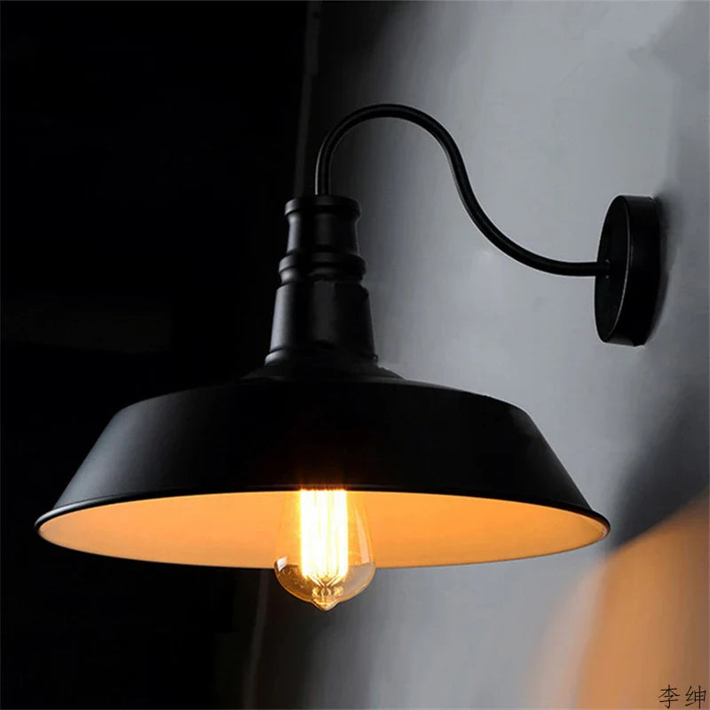 Afralia™ Nordic Vintage Wall Light Retro Loft Bedside Lamp Industrial Decor Fixture