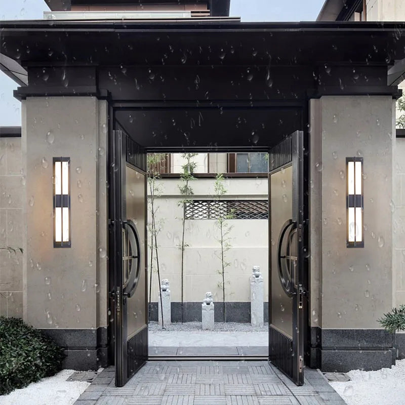 Afralia™ Outdoor Waterproof LED Wall Sconce Light for Garden, Porch, or Patio