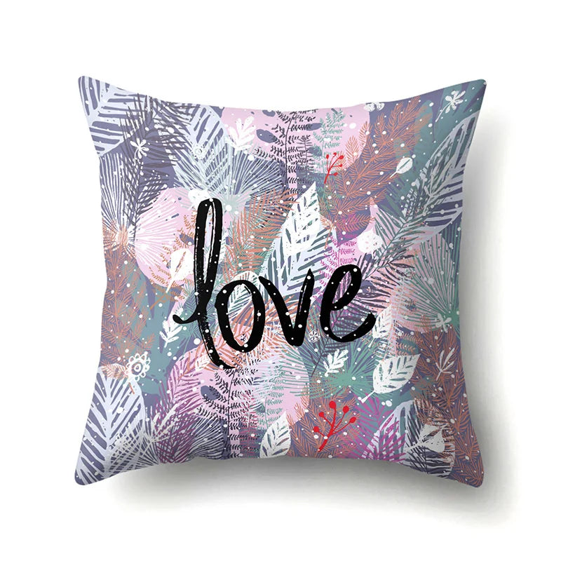 Afralia™ Green Tropical Leaves Pillow Cover - Four Season Landscape Decor
