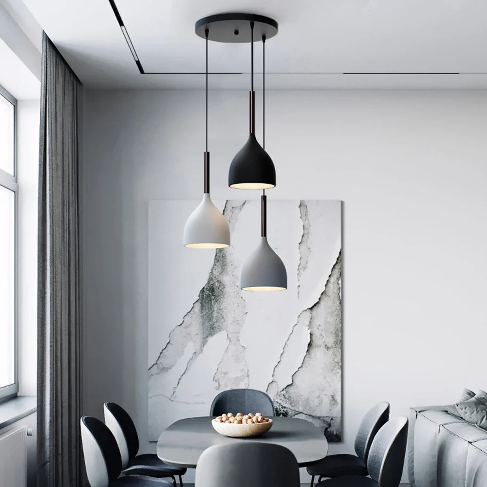 Afralia™ Modern LED Pendant Light for Living Room Kitchen Dining Minimalist Nordic Fixture