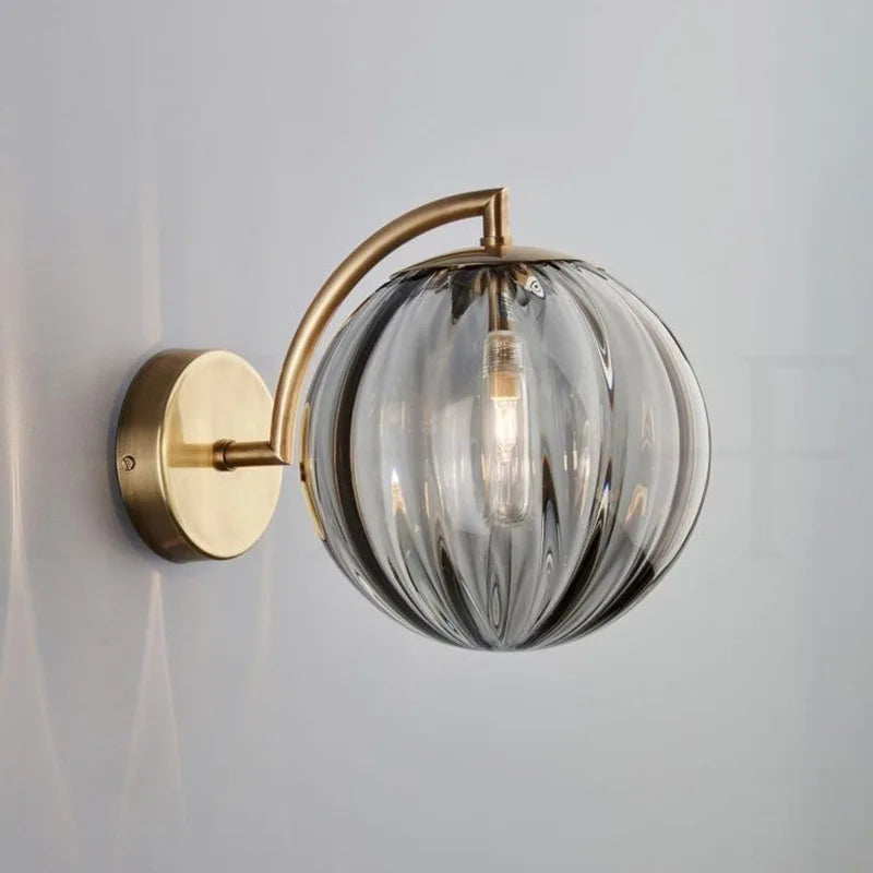 Afralia™ Nordic Glass Ball Wall Lamps with LED Bulb