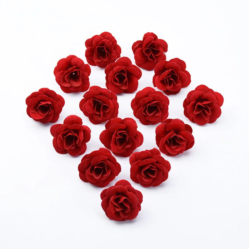 Afralia™ Silk Red Roses Head - Home Decor, Wedding, DIY Gifts
