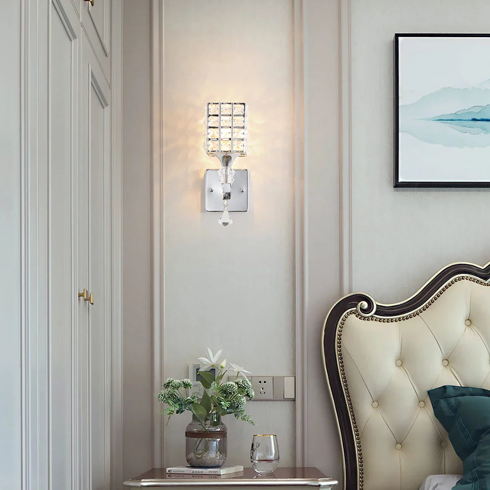 Afralia™ Crystal LED Wall Light for Living Room Bedroom Decor