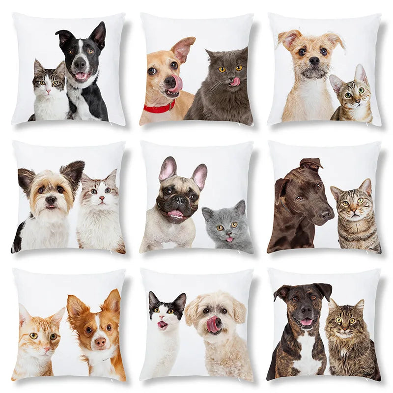 Afralia™ Co-Pattern Series Peach Skin Pillowcase - 45X45CM - Custom Bedside & Sofa Pillowcase