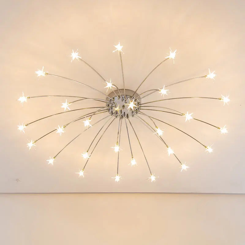 Afralia™ Chrome Metal LED Chandelier - Nordic Design Home Lighting for Living Room, Bedroom, Kitchen