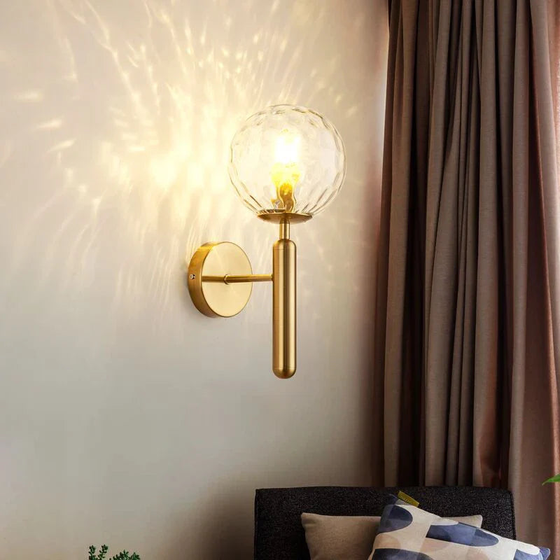 Glass Ball Bedside Wall Lights for Bedroom & Living Room, Afralia™ Modern Wall Lamp
