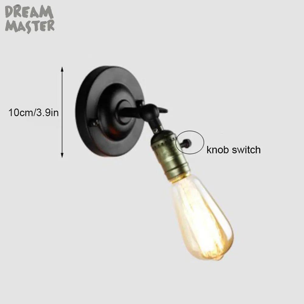 Afralia™ Vintage Industrial Wall Sconce Light with On/Off Switch for Coffee Bar
