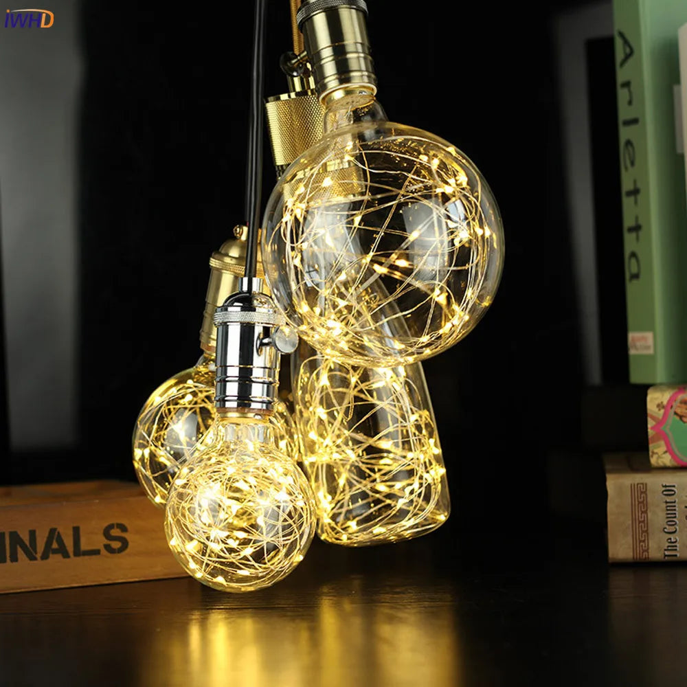 Afralia™ LED Edison Bulb Lamp Warm White Vintage Decor Art Retro Light