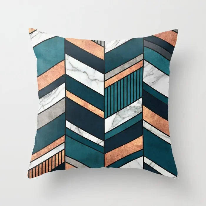 Afralia™ Wood Grain Ethnic Style Pillowcase for Living Room Sofa Decoration
