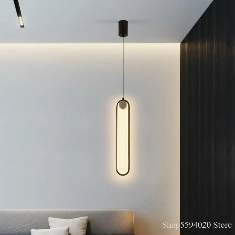 Afralia™ Minimalist LED Chandelier - Modern Bedroom and Living Room Ring Light