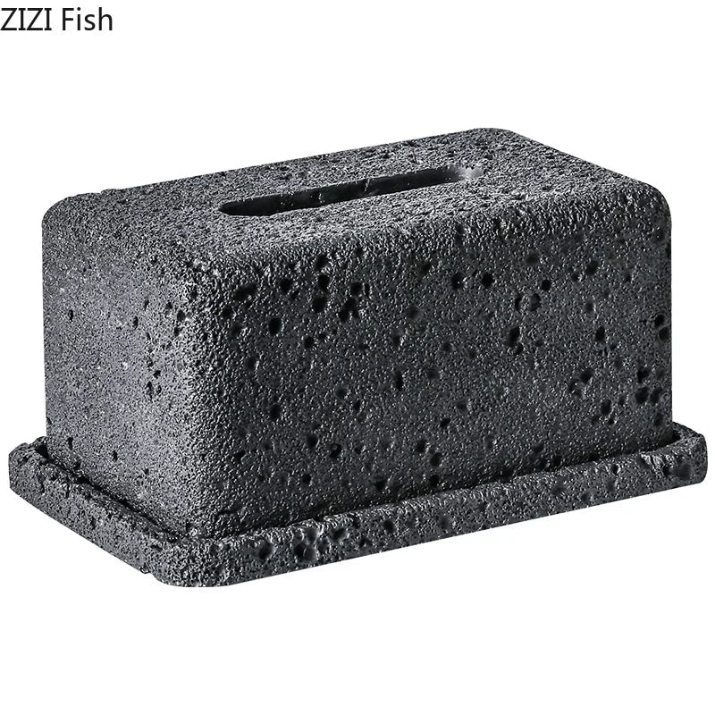 Afralia™ Cement Tissue Box Rack | Modern Kitchen & Restaurant Decor