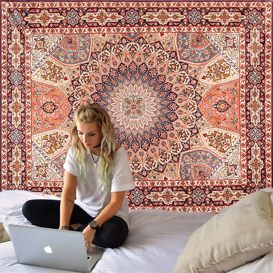 Afralia™ Mandala Tapestry Wall Hanging Beach Throw Rug - Bohemian Yoga Shawl Mat