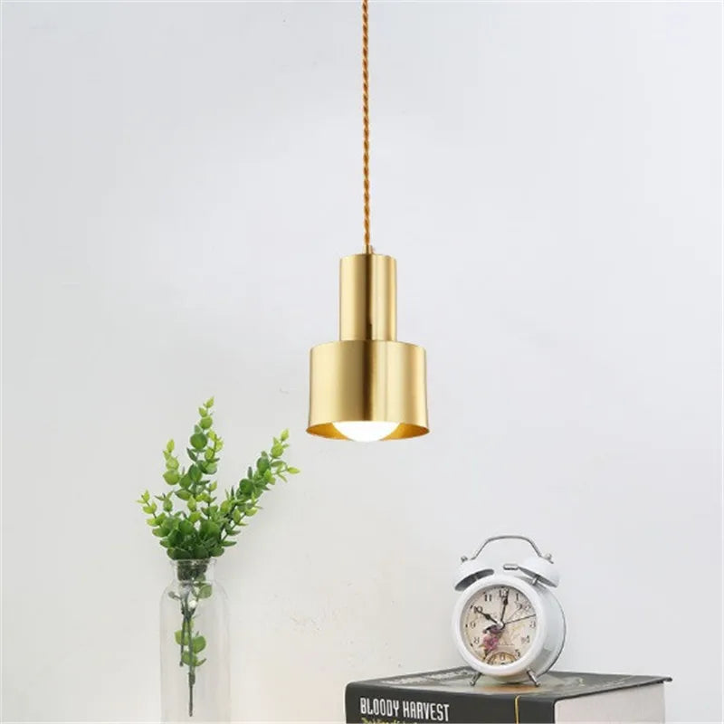 Afralia™ Brass Trumpet Pendant Light - Stylish Nordic Design for Bedroom, Hallway, Bar