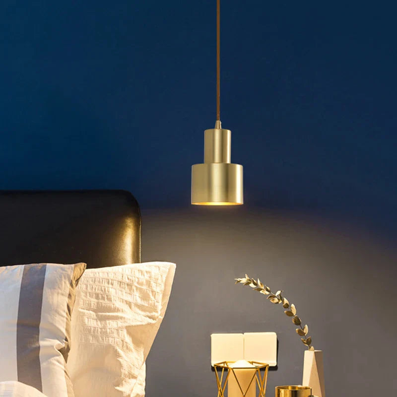 Afralia™ Brass Finish LED Pendant Light for Dining Room, Bedroom & Bar