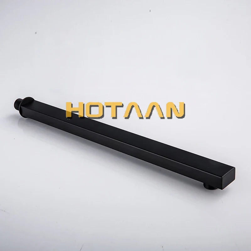 Afralia™ Matte Black 38cm Shower Arm for Wall Mounted Shower Head - Shower Accessory