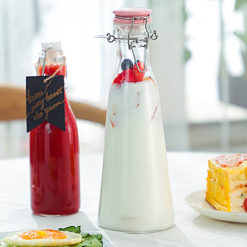 Afralia™ Glass Storage Bottle for Wine, Jam, Honey, Lemon & More