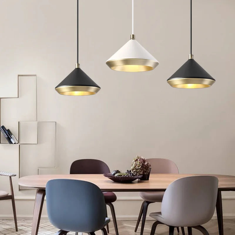 Afralia™ Shear Metal Pendant Light: LED Nordic Farmhouse Lighting for Home Decor