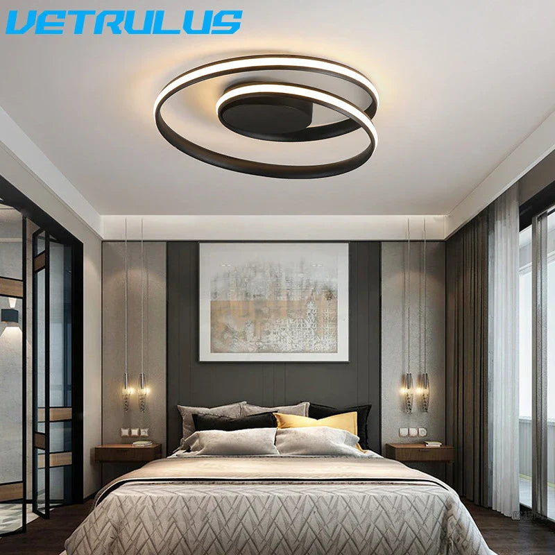Spiral Acrylic LED Chandelier Ceiling Light by Afralia™ for Living Room Dining Hallway